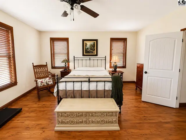 Very spacious master bedroom with two walk inn closets.