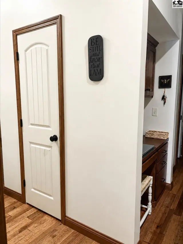 Kitchen pantry. Walk in pantry 3.5'x4' in hallway adjacent to kitchen.